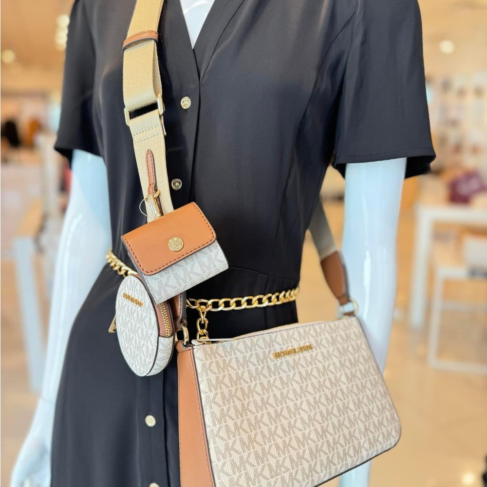 Michael Kors Vanilla Crossbody with Tech Attachment